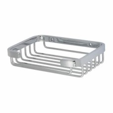 Fitzroy of London Style Wire Shower Soap Dish Basket - 40 x 135 x 95mm - Polished Chrome