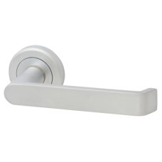 Serozzetta by Carlisle Brass Satin Chrome Door Handles on Round Rose - Concept Range 