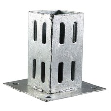 TIMCO Bolt Down Fence Post Shoe - Quick Fit - 75 x 75mm - Galvanised