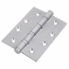 Performance Brass Ball Bearing Butt Door Hinge - 100 x 75 x 3mm - Satin Chrome - Pair