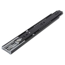 FVG 45.5mm Ball Bearing Soft Close Drawer Runner - Double Extension - 350mm Length - 25kg - Black