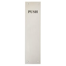 Exel Stainless Steel Finger Plate - Push - 300 x 75 x 1.2mm - Polished