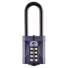 Squire Combination All Weather Extra Long Shackle Padlock - 50mm Body - 22 x 63mm Shackle - Blue
