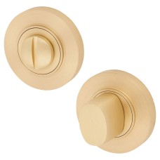 Burlington BUR81 by Frelan Bathroom Turn & Release with Plain Rose - 53mm Diameter - Satin Brass