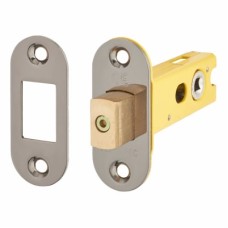 Exel 5mm Tubular Bathroom Deadbolt - 76mm Case - 57mm Backset - Radius - Black Nickel