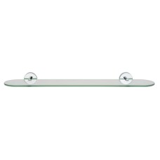 Croydex Romsey Glass Shelf - 590 x 135mm - Polished Chrome