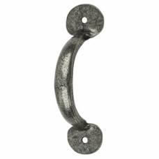 Olde Forge Bean D-Bar Door Pull Handle - Screw Fix - 75mm Centres - Pewter