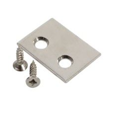 Bramah Rola Sash Window Stop Plate - 25 x 18mm - Polished Nickel