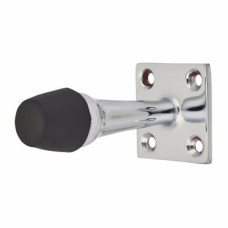 Exel Square Base Projection Door Stop - 70mm Projection - Polished Chrome