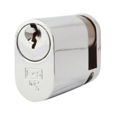 Eurospec 5 Pin 45mm Oval Single Cylinder - 35 + 10mm - Polished Chrome - Keyed Alike
