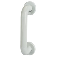 Hoppe AR602/220 Nylon D-Bar Door Pull Handle on Rose - Screw Fix - 220mm c/c - Diamond White