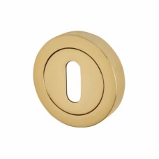 Jedo Escutcheon - 50mm Diameter - Keyhole - PVD Brass