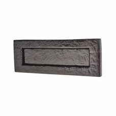 Elan Plain Letter Plate - 254 x 90mm - Metalized Antique Black Iron