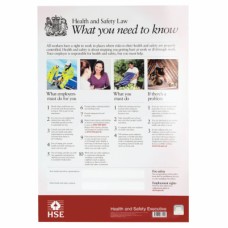 Exel Health and Safety Law Poster - 415 x 595mm