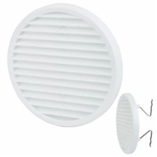 Clip Fit Round Vent - 156 x 13.5mm - 8900mm² Free Air Flow - White Plastic