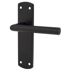 Exel Matt Black Mitred Latch Door Handle - 172 x 44mm