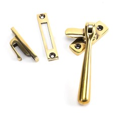 From The Anvil Newbury Locking Mortice & Hook Plate Window Fastener - Reversible - Aged Brass