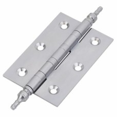 Finial Washered Butt Door Hinge - 75 x 50 x 2mm - Satin Chrome - Pair