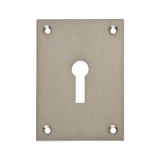 Jumbo Square Repair Escutcheon - 65.5 x 47.6mm - Keyhole - Satin Stainless Steel