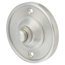 Hampstead Round Bell Push - 65mm Diameter - Satin Chrome