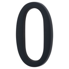 Heritage Brass 76mm Concealed Screw Fix Door Numeral - 0 - Matt Black