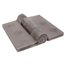 Heavy Duty Welded Double Flap Hinge - 100 x 100mm - Self Colour Steel - Pair