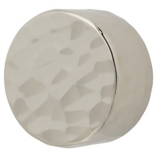 Alexander & Wilks Leila Hammered Round Cabinet Knob - 35mm Diameter - Polished Nickel