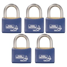 Burg Wachter All Weather Yacht Padlock - 50mm Body - 28 x 29.5mm Shackle - Keyed Alike - Pack of 5