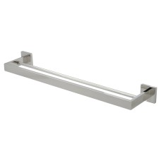 Exel Modern Double Round Towel Rail - 600 x 120 x 55mm - Polished Stainless Steel