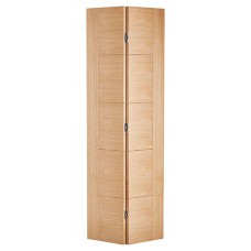 LPD Vancouver 5 Panel Pre-Finished Solid Bi-Fold Internal Door - 1981 x 686 x 35mm - Oak