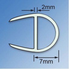 Exel Clear PVC Shower Seal - Bubble Seal - Suits 8mm Glass
