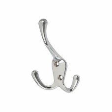 Exel Tri-Pattern Hat & Coat Hook - 100 x 70mm - Polished Chrome - Pack of 5