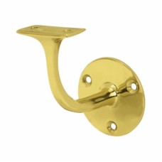 Exel Handrail Bracket - 63mm Projection - Polished Brass