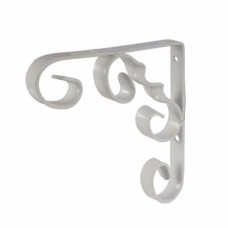 Exel Ornamental Scroll Shelf Bracket - 115 x 100mm - White