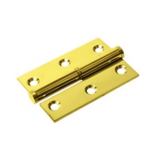 Lift-Off Butt Door Hinge - 75 x 53 x 2mm - Left Hand - PVD Brass - Pair