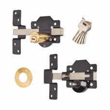 GateMate Locking Long Throw Gate Lock - 70mm Gate Thickness - 1 Keyhole/1 Button - 316 Stainless Steel