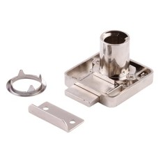 Drawer Lock - 18 x 22mm - Housing Only - Polished Chrome