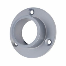 32mm Heavy Solid Brass Round Tube Hanging Rail End Socket - Satin Chrome 