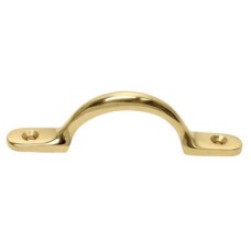 Exel Sash Window Pull Handle - 100mm Length - Polished Brass