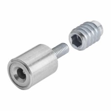 Bramah Rola Wooden Sash Window Stop - 19mm - Satin Chrome - 10 Body + 20 Inserts