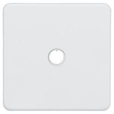 Knightsbridge 20A Screwless Flat Plate Flex Outlet Plate - Matt White