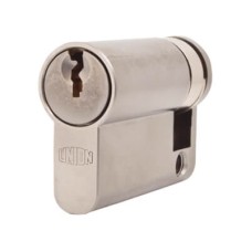 UNION J2X20 Pattern 5 Pin 42mm Euro Single Cylinder - 33 + 9mm - Satin Chrome - Keyed to Differ