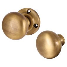 Heritage Brass by M Marcus Rim Door Knob - 60mm Rose Diameter - Antique Brass