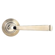 From The Anvil Polished Nickel Door Handles on Round Beehive Rose - Avon Range 