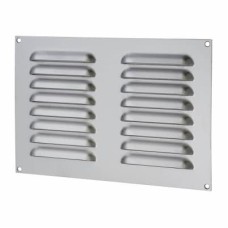 Exel Hooded Louvre Vent - 242 x 165mm - 6650mm² Free Air Flow - Satin Chrome