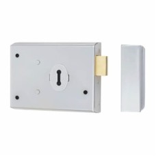 Exel Rim Deadlock - 105 x 80mm - Satin Chrome