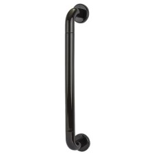 Hoppe AR602/600 Nylon D-Bar Door Pull Handle on Rose - Screw Fix - 600mm c/c - Ebony Black