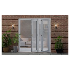 Brio Weatherfold 100 Outward Opening Patio Bi-Folding Door Kit - 4 Door - Satin Stainless Steel