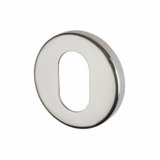 Exel Escutcheon - 52mm Diameter - Oval - Polished Stainless Steel