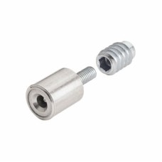 Bramah Rola Wooden Sash Window Stop - 19mm - Satin Chrome - 2 Body + 4 Inserts